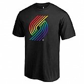 Men's Portland Trail Blazers Fanatics Branded Black Team Pride T-Shirt FengYun,baseball caps,new era cap wholesale,wholesale hats